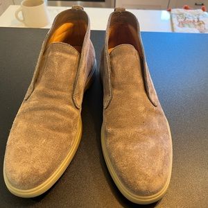 Santoni Taupe Suede Slip On Chukka - Nearly New